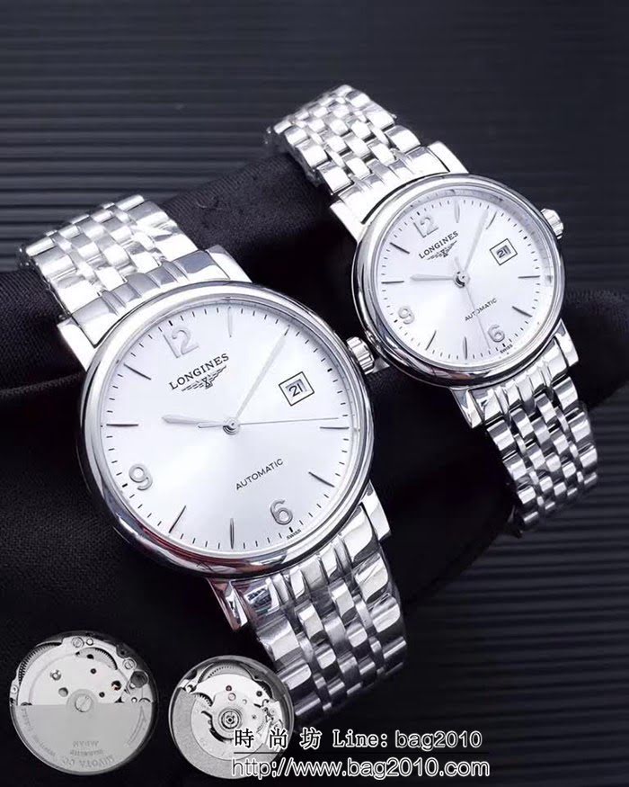 LONGINES浪琴 經典瑰麗 情侶機械對表 WSS1483